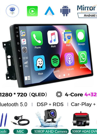 Android 14 Car Radio QLED GPS Navigation Multimedia Player For Jeep Compass/Commander/Grand Cherokee/Wrangler/Liberty AutoRadio - Riparo82