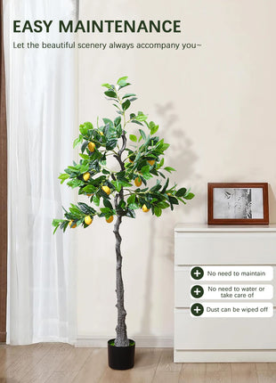 120cm/150cm Artificial Lemon Tree Artificial Tree With Fruit Fake Bonsai Plant Plastic Potted Plant Christmas Home Garden Decor