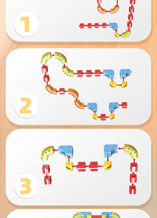 Set di vagoni con pista magnetica elettrica - Giocattolo puzzle per bambini versatile Blocchi magnetici antigravità Veicolo da gioco Regalo di compleanno - riparo82
