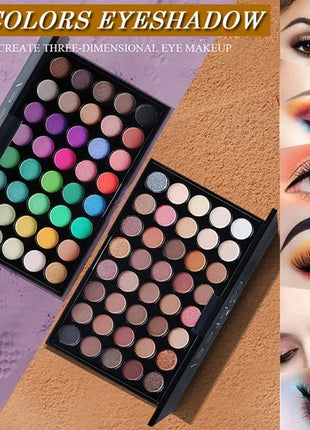 40 Colors Glitter Eyeshadow Palette Matte Waterproof Long Lasting Pressed Powder Cosmetics Kit Fashion Women Eye Makeup palette - Riparo82