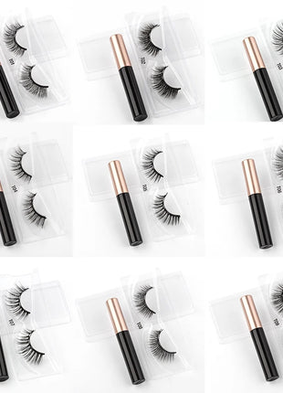 1 Pair Magnetic Eyelashes Wispy 3D Mink Lashes Natural Long Faux Cilios Eyelash Extension Handmade False Eyelashes Makeup Tools
