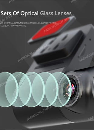 New Double Recording HD Dash Cam Visual angle 130° Super HD 1080P+720P support AR/ADAS driving assistance/fixed electronic dog - Riparo82