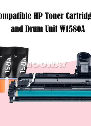 Compatible Toner Cartridge and Drum Unit for HP Tank 1005 1005W 1020 1020W 2506D 2606DN 2606SDN 2606SDW W1580A 158A - Riparo82