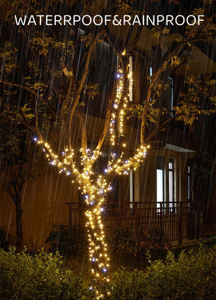 20M/Rotolo 200LED Esterno LED String Fata Luce Impermeabile Cavo Nero Spina UE Ghirlanda Lampada Natale Patio Decorazione del Giardino illuminazione - riparo82