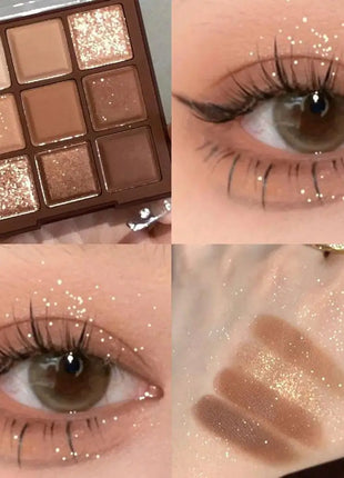 9 Colors Eyeshadow Palette Sweet Cool Girls Punk Smokey Black Grey Eye Shadow Palette Matte Eye Contouring Eye Makeup - Riparo82