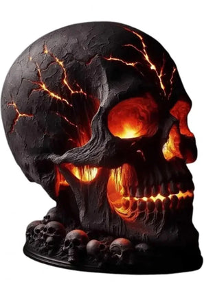 Desk Lamp Halloween Skull Lamp Skull Desk Lamp with Spooky Led Light for Halloween Party Mantel Decoration Unique Room Accent - Riparo82