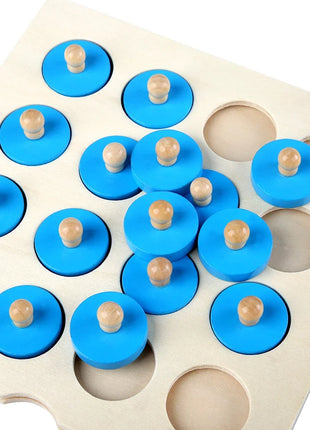 Gioco di scacchi di memoria Montessori 3D puzzle di legno bordo logica giocattolo interazione apprendimento precoce giocattoli educativi per bambini bambini mini - riparo82