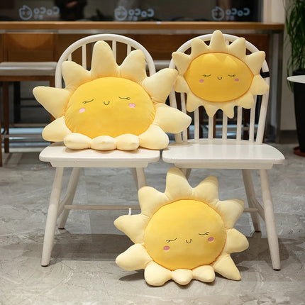 Plush Pillow Sleeping Sun Cloud Shaped Cartoon Bed Decor Nursing Yellow Pink Blue 6 Sizes