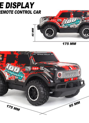Auto telecomandata Jeep fuoristrada illuminata a LED Piccola proporzione Macchinina giocattolo per bambini non carica