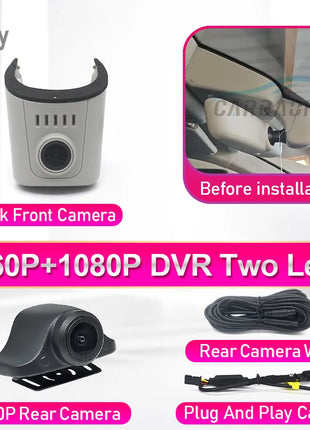 Dash Cam for Audi A1 A3 A4 A5 A6 A7 A8 Q2 Q3 Q5 Q7 Q8 TT RS S 2016 to 2025,4K Dashcam Wifi Dash Camera for Audi,Dvr in the Car - Riparo82