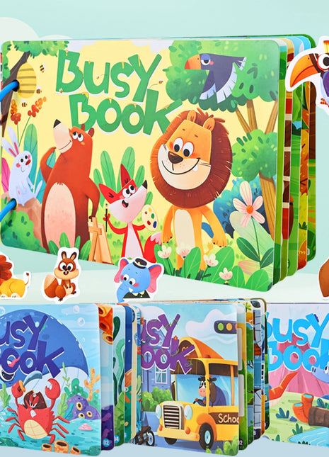 Libro giocattolo per attività di illuminazione cognitiva per l'educazione precoce Montessori, libro di adesivi per attività educativa riutilizzabile, abbinamento dei colori della forma di riconoscimento delle parole delle l - riparo82