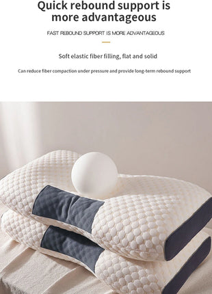 Neck Pillow Help Sleep And Protect The Neck Cervical Orthopedic Household Soybean Fiber SPA Massage Pillow For Sleeping New - Riparo82