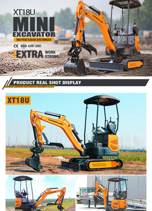 Mini Escavatore Kubota 2.5 Tonnellate con Cabina - Micro Scavo 1800kg Idraulico - riparo82