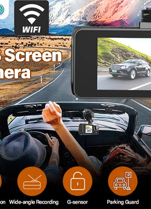 3Camera Dash Cam For Car Camera 1080P Video Recorder WIFI Car DVR 2lens Front Rear View Camera Night Vision Car Accessories - Riparo82