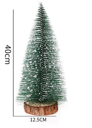 Mini alberi di Natale Dimensioni diverse Mestiere Base in legno artificiale Mini albero di Natale Natale Festa a casa Decorazione di Capodanno 2025