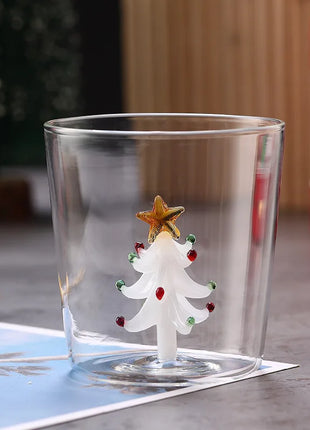 FOME Tazza di vetro creativa 1/2 pezzi Albero di Natale Caffè resistente al calore Tazza da latte Tè Tazza da caffè espresso Regali di Natale per ragazza - riparo82