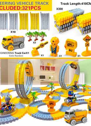 Bambini Elettrico Magico Flessibile Pista Giocattolo Auto Ingegneria Auto Bambini Giocattoli Educativi Treno Giocattoli per Bambini Regalo Di Compleanno