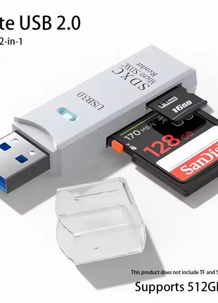 Lettore di schede USB 3.0 multifunzionale 2 in 1Micro SD TFMemoryCardReaderUSBFlashDrive Adattatore per schede per PC Accessori per laptop
