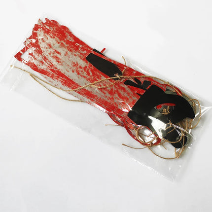 Lofytain 12pcs/lot Halloween Plastic Blood Knife Tools Sets Horror Spooky Haunted House Hanging Knife Garland Banner