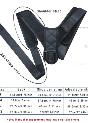 Shoulder straps adjusted to correct back alignment