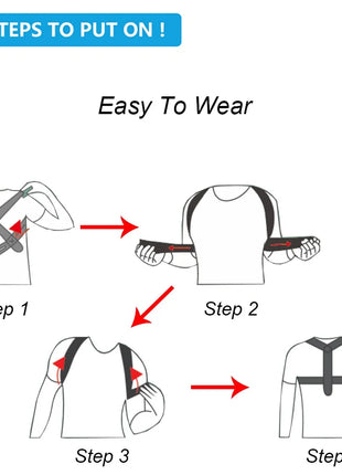 Side profile of user wearing posture corrector