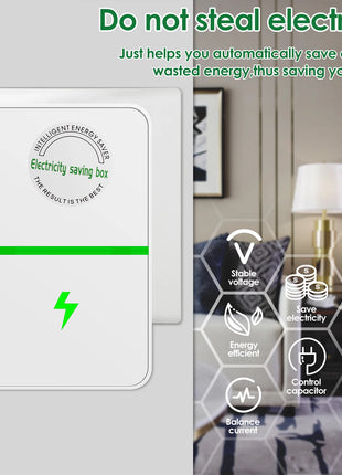 Smart energy saver with LED indicator in home outlet