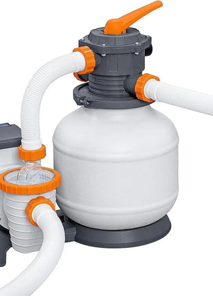 Swimming Pool Set 31' 4" x 16' x 52" Rectangular Metal Frame Above Ground with 2,200 GPH Filter Pump, Ladder and Pool Cover - Riparo82