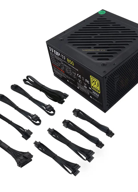 T.F.SKYWINDINTL 850W PSU ATX 3.0 PCIE 5.0 80 Plus Gold Fully Modular Power Supply 100-240V Gaming PSU - Riparo82