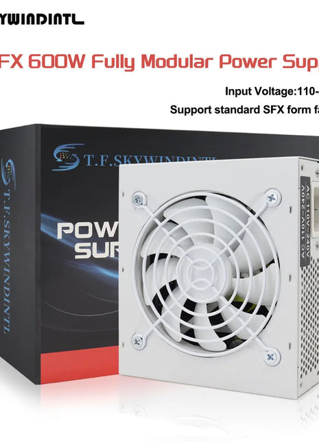 T.F.SKYWINDINTL SFX 600W Full Modular Power Supply for Gaming PC/ITX Builds PSU Mini Gaming Silent 120mm Fan Sfx 600w watt - Riparo82