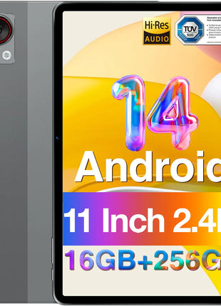 DOOGEE T30S Android 14 Tablet 2.4K 11 Inch Tablet 16GB RAM 256GB ROM 8580mAh Battery Octa Core Gaming Tablets with Dual SIM 4G TUV Certified and 4 Hi-Res Audio Speakers 5G WiFi Tablet Gray - Riparo82