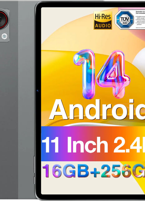 DOOGEE T30S Android 14 Tablet 2.4K 11 Inch Tablet 16GB RAM 256GB ROM 8580mAh Battery Octa Core Gaming Tablets with Dual SIM 4G TUV Certified and 4 Hi-Res Audio Speakers 5G WiFi Tablet Gray - Riparo82