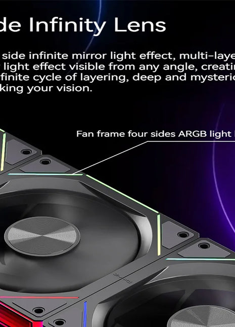 TEUCER 12CM ARGB Cableless Modular PWM Cooling Fan - Riparo82