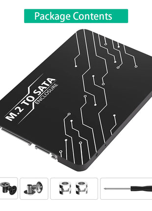 TISHRIC M.2 NGFF SSD To SATA 3 3.0 Adapter Card Converter M2 KEY B SSD To SATA Compatible 2230/2242/2260/2280 SSD - Riparo82