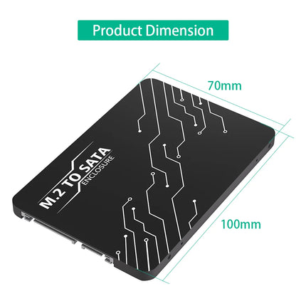 TISHRIC M.2 NGFF SSD To SATA 3 3.0 Adapter Card Converter M2 KEY B SSD To SATA Compatible 2230/2242/2260/2280 SSD - Riparo82