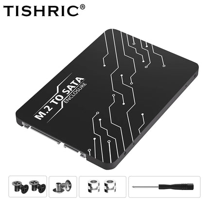 TISHRIC M.2 NGFF SSD To SATA 3 3.0 Adapter Card Converter M2 KEY B SSD To SATA Compatible 2230/2242/2260/2280 SSD - Riparo82
