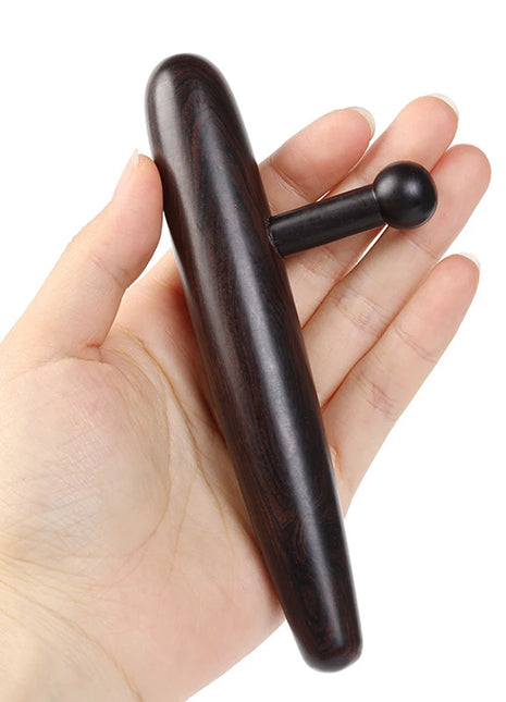 Trigger point therapy stick targeting neck and leg areas