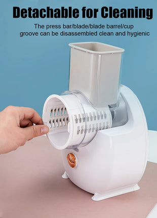 Type-C charging port close-up on electric slicer