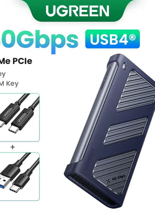 UGREEN M2 SSD Case M.2 NVMe SATA SSD Enclosure Adapter 20Gbps USB 3.2 Gen2 USB C External Enclosure Supports M and B&M Keys - Riparo82