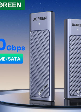 UGREEN M2 SSD Case M.2 NVMe SATA SSD Enclosure Adapter 20Gbps USB 3.2 Gen2 USB C External Enclosure Supports M and B&M Keys - Riparo82