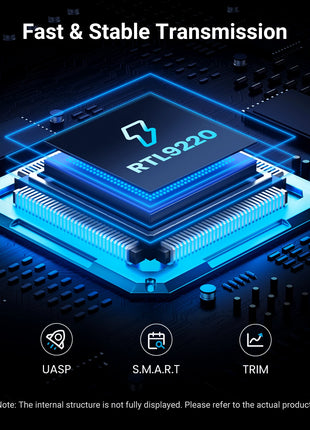 UGREEN M2 SSD Case M.2 NVMe SATA SSD Enclosure Adapter 20Gbps USB 3.2 Gen2 USB C External Enclosure Supports M and B&M Keys - Riparo82