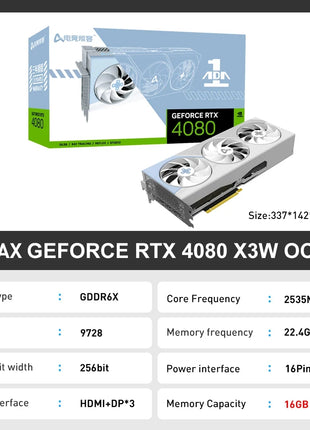 USED AX GAMING RTX 4070 RTX 4080 RTX 4060 TI  Graphic Card GDDR6X 256Bit HDMI 2.1 16Pin Gaming GPU Video Cards placa de vídeo - Riparo82