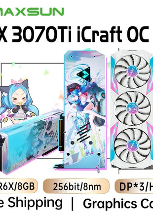 USED MAXSUN Graphics Cards RTX 4070 4060TI 4060 3060 3060TI 3050 3070 GPU NVIDIA Gaming Video Card Desktop Computer components - Riparo82