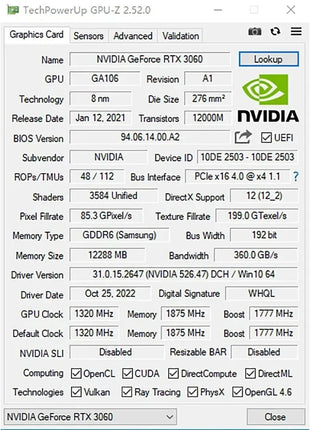USED MLLSE Graphics Card NVIDIA GeForce RTX 3060 12 GB GDDR6 256-bit PCI Express 4.0×16 HDMI Desktops Gaming Placa De Video Card - Riparo82
