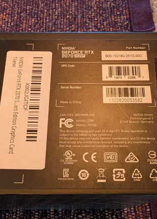 USED NVIDIA GeForce RTX 2070 Super Founders Edition 8GB GDDR6 Graphics Card GPU - Riparo82