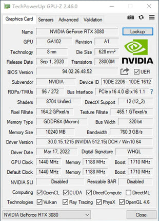 RTX 3080 10GB Graphics Card GDDR6X 320 Bit PCI-E 4.0×16 8+8Pin NVIDIA GPU RGB Lighting Gaming Video Card Placa De Video - Riparo82