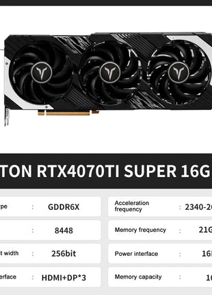 RTX4070Ti SUPER 16G/RTX4070TI-12G Graphics Card GDDR6X NVIDIA 5NM 256Bit 16Pin Video Card placa de video PCI 4.0 - Riparo82