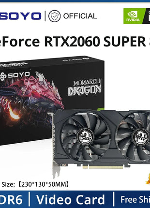 USED SOYO Graphics Card 1660Super 2060 3060 3070Ti 3080Ti GDDR6/GDDR6X 8G 12G Cards Gaming Video Card NVIDIA Computer GPU - Riparo82