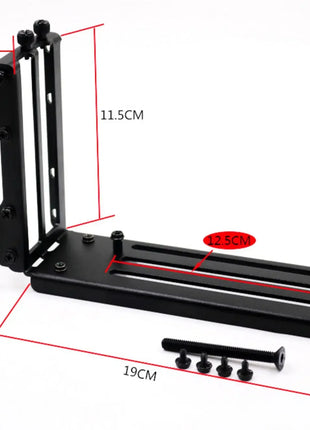 Universal ADT Riser PCI-E x16 ATX Upright Graphics Card Vertical Bracket GPU Holder+GEN4 PCIE4.0 16X Riser Adapter Cable 15~50CM - Riparo82