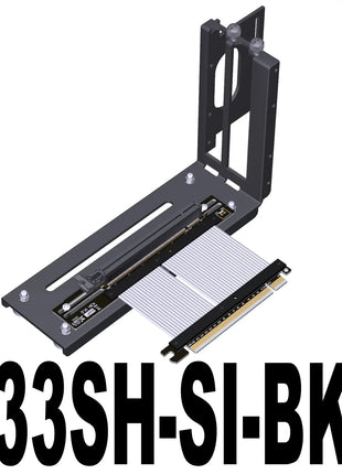Universal ADT Riser PCI-E x16 ATX Upright Graphics Card Vertical Bracket GPU Holder+GEN4 PCIE4.0 16X Riser Adapter Cable 15~50CM - Riparo82