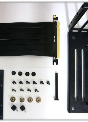 Universal ADT Riser PCI-E x16 ATX Upright Graphics Card Vertical Bracket GPU Holder+GEN4 PCIE4.0 16X Riser Adapter Cable 15~50CM - Riparo82